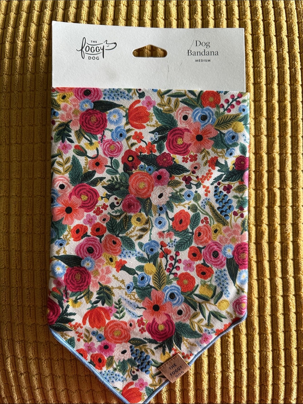 The Foggy Dog Garden Party Bandana size Medium